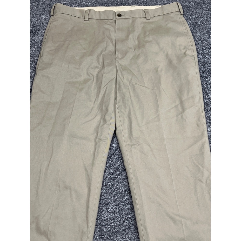 Brooks Brothers Advantage Chino Clark Fit Khaki Pants Mens 35x32 Cotton Trousers